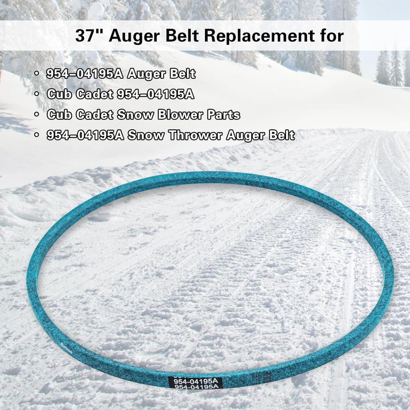 Dofank 954-04195A Auger Belt Kevlar for MTD, Cub Cadet, Troy-Bilt, Craftsman, Yard Man, Yard Machines Snowblower Parts, Replaces MTD 754-04195, 754-04195A, 954-04195 - 1/2" x 37" - Image 3